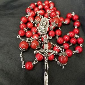 Blood Red Our Lady of Guadalupe Catholic Rosary